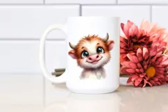 Expressive Funny Highland Cow PNG Product Image 2