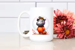 Cute Baby Hippo Halloween PNG Product Image 2