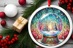 Round Christmas Ornament Sublimation|Clipart Product Image 1