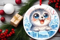 Round Christmas Ornament Sublimation|Clipart Product Image 2