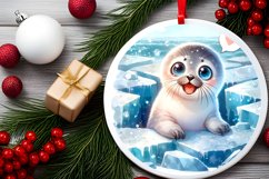 Round Christmas Ornament Sublimation|Clipart Product Image 2