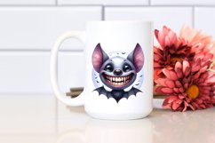 Funny Halloween Bat Smile Watercolor Clipart Product Image 2