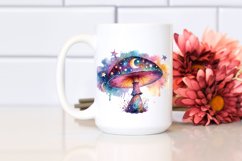 Colorfull Mushroom Magical Celestial | Sublimation | Clipart Product Image 2