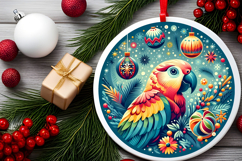 Round Christmass Ornament PNG Product Image 2