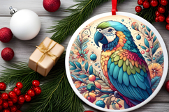 Round Christmass Ornament PNG Product Image 2