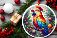 Round Christmass Ornament PNG Product Image 2