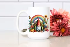 Watercolor Gnome House Rainbow | Clipart Product Image 2