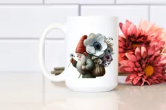 Detailed Gnome Anemone Bouquet Digital Painting Clipart Product Image 2