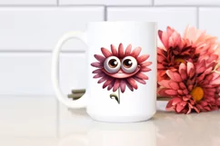 Expressive Funny Flower, Detailed PNG Product Image 2