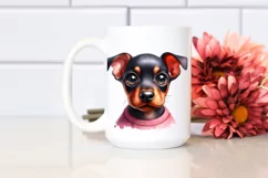 Baby Doberman Pinscher Big Eyes | Sublimation Clipart Product Image 2