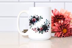 Watercolor Black Roses Frame | Clipart Product Image 2