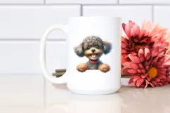 Watercolor Funny Small Baby Poodle Sticker Product Image 2