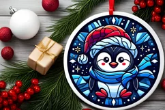 Round Christmas Ornament Sublimation|Clipart Product Image 2