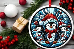 Round Christmas Ornament Sublimation|Clipart Product Image 2