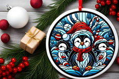 Round Christmass Ornament PNG Product Image 2