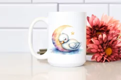 Colorful Baby Swan Sleeping on the Moon Product Image 2