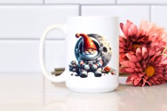 Gnome in Cosmonaut Suit on Moon | Sublimation | Clipart Product Image 2