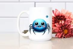 Funny Vibrant Spider Scene in Watercolor Product Image 2