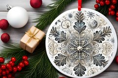 Round Christmas Ornament Sublimation|Clipart Product Image 1