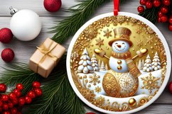 Round Christmas Ornament Sublimation|Clipart Product Image 1
