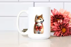 Vibrant Akita Artwork, High-Res PNG Product Image 2