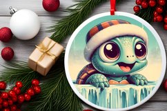 Round Christmas Ornament Sublimation|Clipart Product Image 2