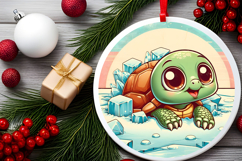 Round Christmass Ornament PNG Product Image 2