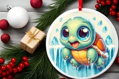 Round Christmas Ornament Sublimation|Clipart Product Image 2
