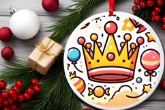 Round Christmas Ornament Sublimation|Clipart Product Image 1