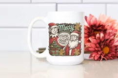 Retro Merry and Bright Chrismas Png Product Image 2