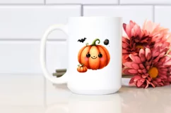 Cute Halloween Pumpkin Watercolor Clipart Product Image 2