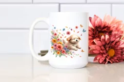 Colorful Cute Dog Tumbling Watercolor Product Image 2