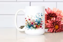 Colorful Wild Flowers Abstract PNG Product Image 2