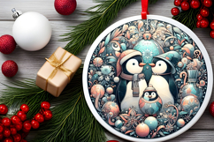 Round Christmass Ornament PNG Product Image 2