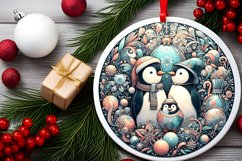 Round Christmas Ornament Sublimation|Clipart Product Image 2