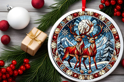 Round Christmass Ornament PNG Product Image 2