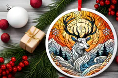 Round Christmass Ornament PNG Product Image 2