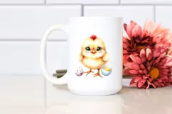Cute Chicken with Big Eyes, PNG Illustration Product Image 2