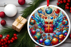 Round Christmass Ornament PNG Product Image 2