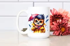 Happy Owl Model with Raincoat, Transparent PNG Product Image 2
