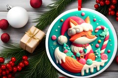 Round Christmas Ornament Sublimation|Clipart Product Image 2