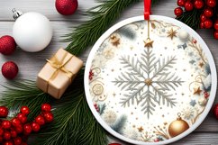 Round Christmas Ornament Sublimation|Clipart Product Image 2