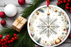 Round Christmass Ornament PNG Product Image 2