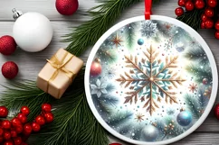 Round Christmas Ornament Sublimation|Clipart Product Image 2