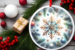 Round Christmass Ornament PNG Product Image 2