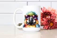 Funny Parrot Sunglasses Portrait | Sublimation Clipart Product Image 2