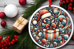 Round Christmas Ornament Sublimation|Clipart Product Image 2