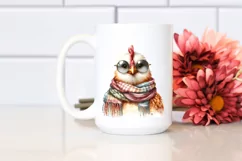 Funny Chicken Scarf Sunglasses Portrait | Sublimation Product Image 2