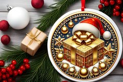 Round Christmas Ornament Sublimation|Clipart Product Image 1