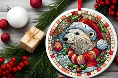 Round Christmas Ornament Sublimation|Clipart Product Image 1